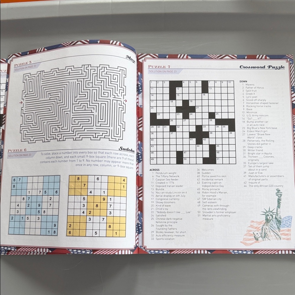 Good Time Crosswords Puzzle Book Set - Blue, Cream, Purple - Picture 15 of 16